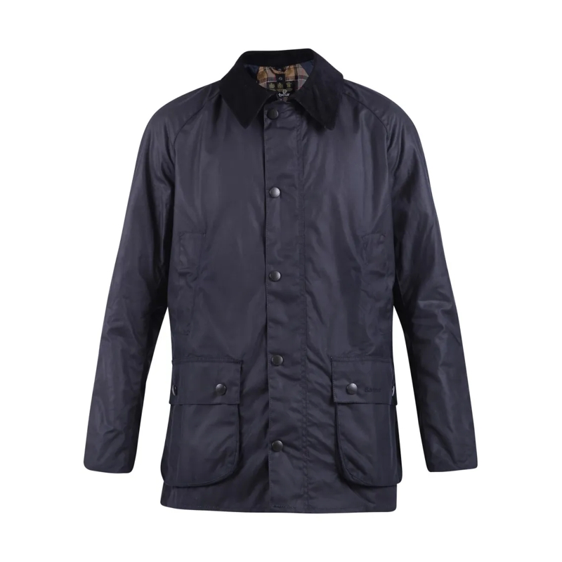 Barbour Overgangsjas BARBOUR ASHBY WAX NAVY JACKET blau