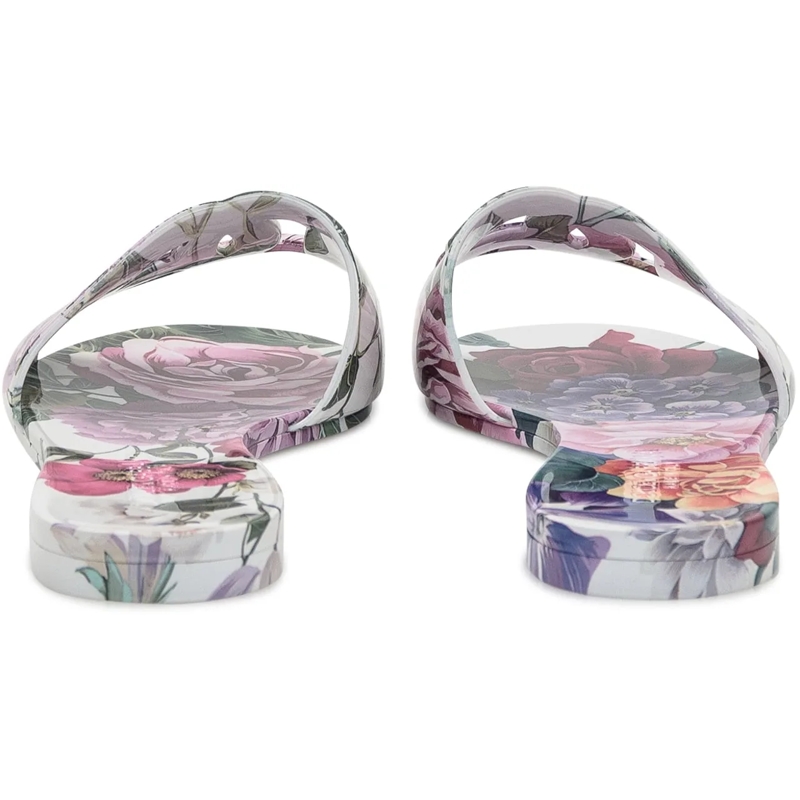 Dolce&Gabbana Slides Sandali Flat Floreali mehrfarbig(Image 3)