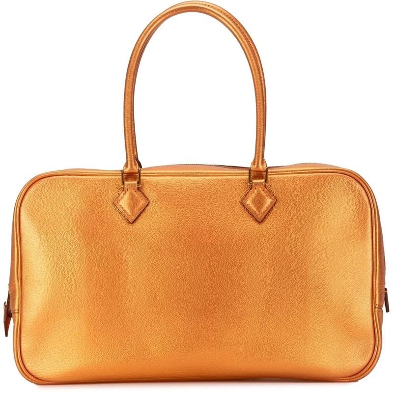 Hermès Tote Metallic Chevre Coromandel Plume Elan 28 orange