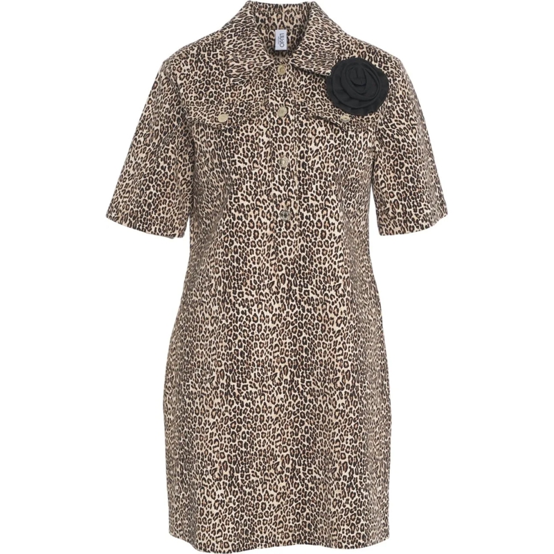 LIU JO Minikleid Dress with animal print braun
