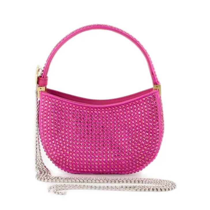 Magda Butrym Micro Vesna Hobo Bag - Pink - Strass Pink | Sac
