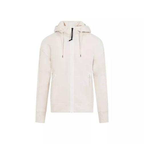 CP Company Beige Cotton Goggle Hoodie Neutrals 