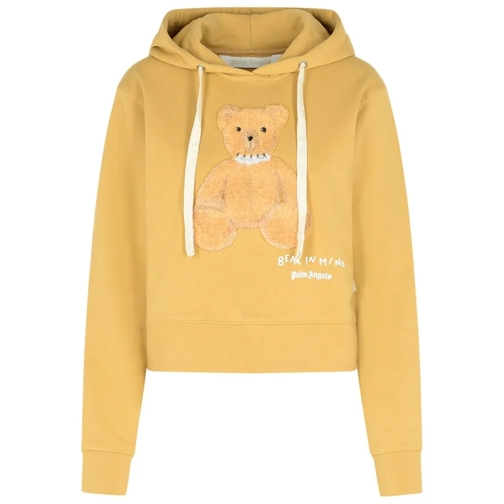 Palm Angels Hemden Beige Cotton Sweatshirt Yellow