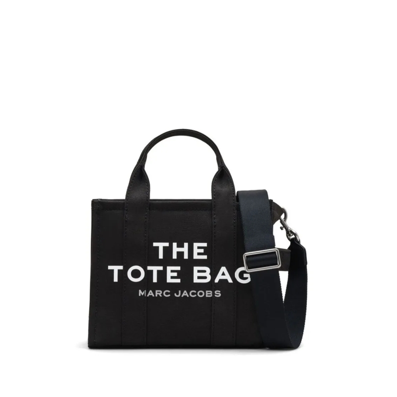Marc Jacobs Fourre-tout Compact Structured Tote Bag With Bold Lettering Black