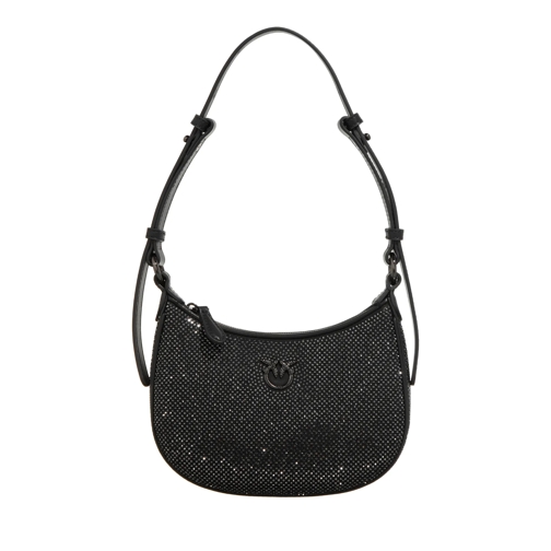 PINKO Half Moon Baby Nero Limousine-Canna Fucile Shoulder Bag