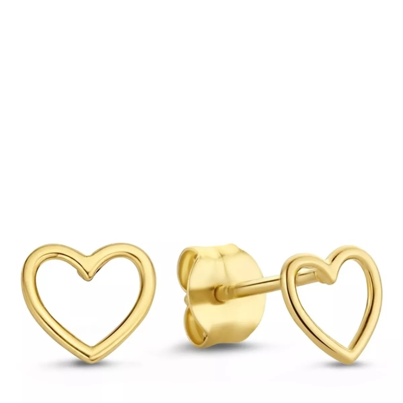 Isabel Bernard Boucles d'oreilles Belleville Amore 14 Karat Ear Studs With Heart Gold