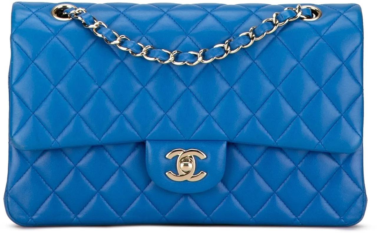 Chanel Hobo Bags - Medium Classic Lambskin Double Flap - Gr. unisize - in Blau - für Damen