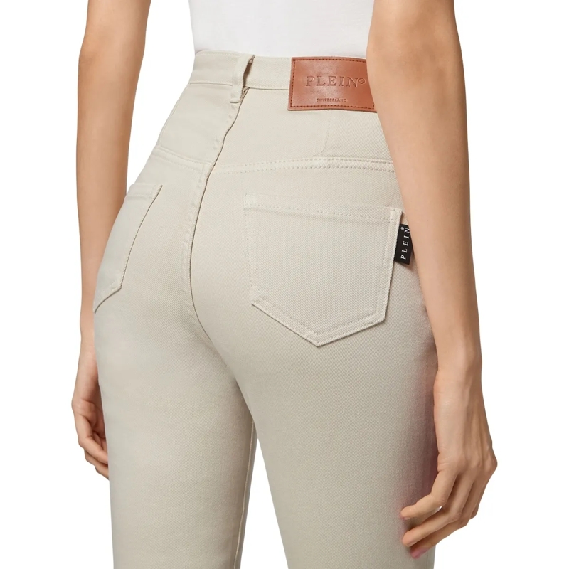 Philipp Plein Skinny-Leg-Jeans Jeggings Iconic Plein beige(Image 4)
