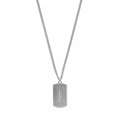 Emporio Armani Stainless Steel Dog Tag Necklace EGS2812040 Silver Lange Halsketting