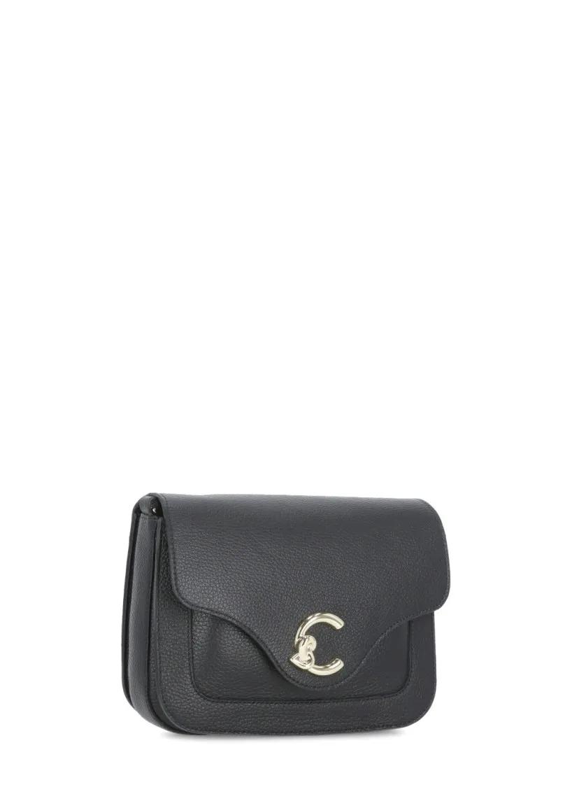 Coccinelle Hobo bags Black Leather Shoulder Bag in zwart