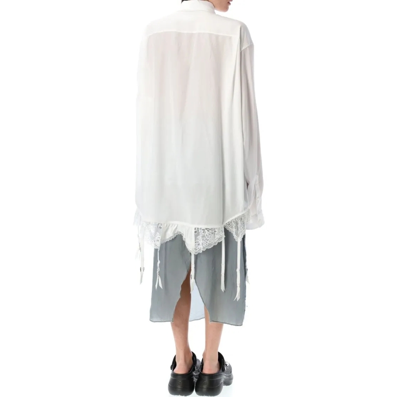 Balenciaga Overhemd Lingerie Shirt White
