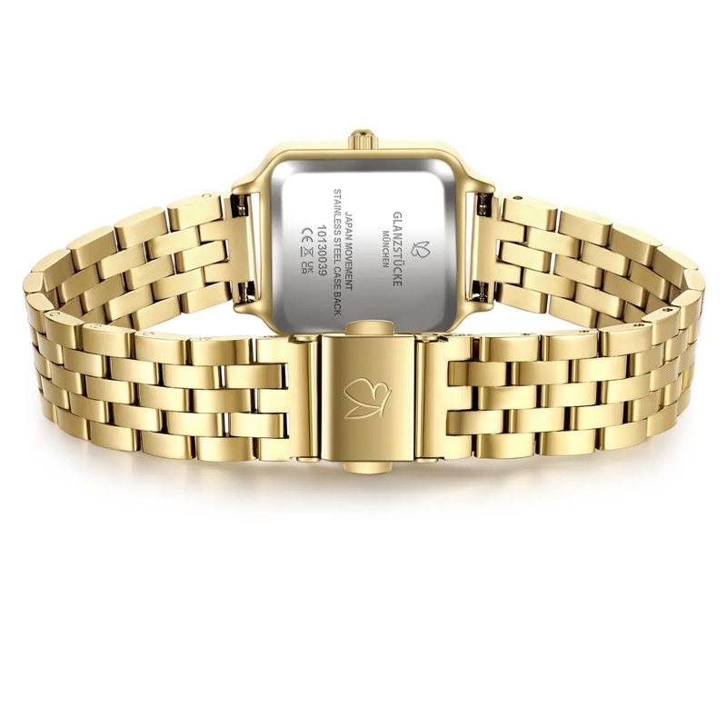 Glanzstücke München Automatikuhr Damen Armbanduhr Edelstahl gold(Image 5)