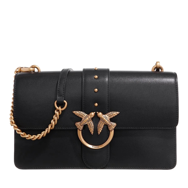 Pinko Shoulder Bag Love One Classic St. Cl Nero-Antique Gold