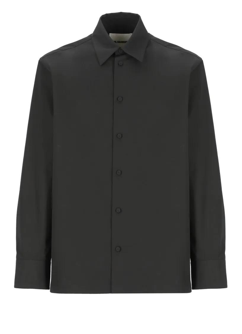 Jil Sander - Cotton Shirt - Größe 40 - schwarz