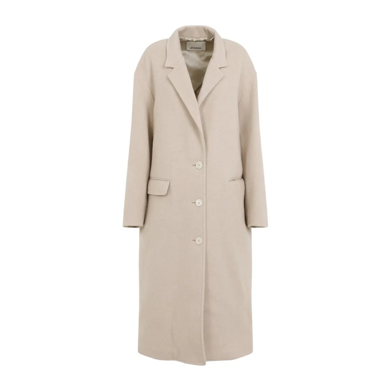 Isabel Marant Übergangsmantel Efezia Beige Wool Coat Neutrals
