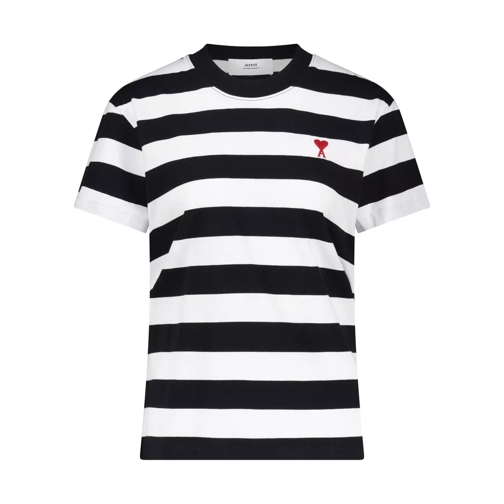 AMI Paris T-Shirt im gestreiften Design 48104449474906 004 black/white 