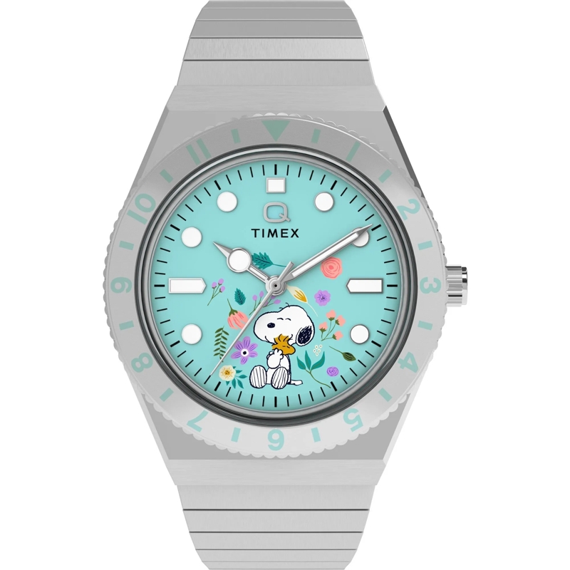Timex Quarzuhr Quarz-Analoguhr Timex X Peanuts Q Timex silber