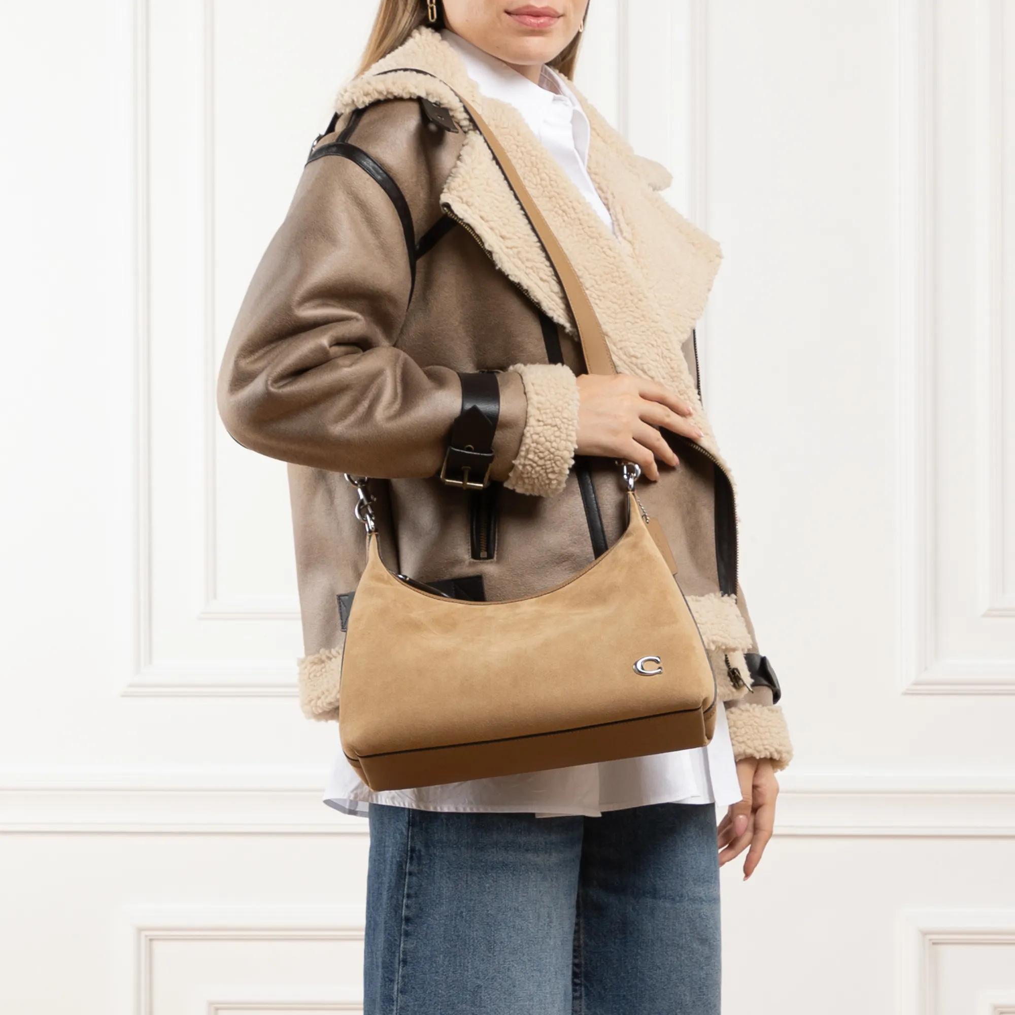 Coach Crossbody bags Mixed Leather Suede Juliet Shoulder Bag in beige