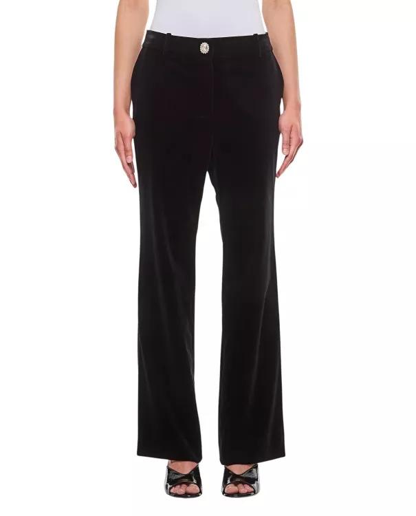 Paco Rabanne - Straight Velvet Pants - Größe 38 - black