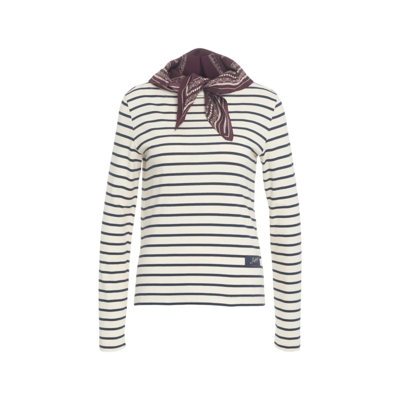 Seafarer Haut à manches longues Navy/Off-White Striped Long-Sleeved T-Shirt Neutrals