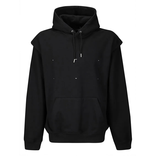 HELIOT EMIL Hoodie Oversized Logoed Sweatshirt Black