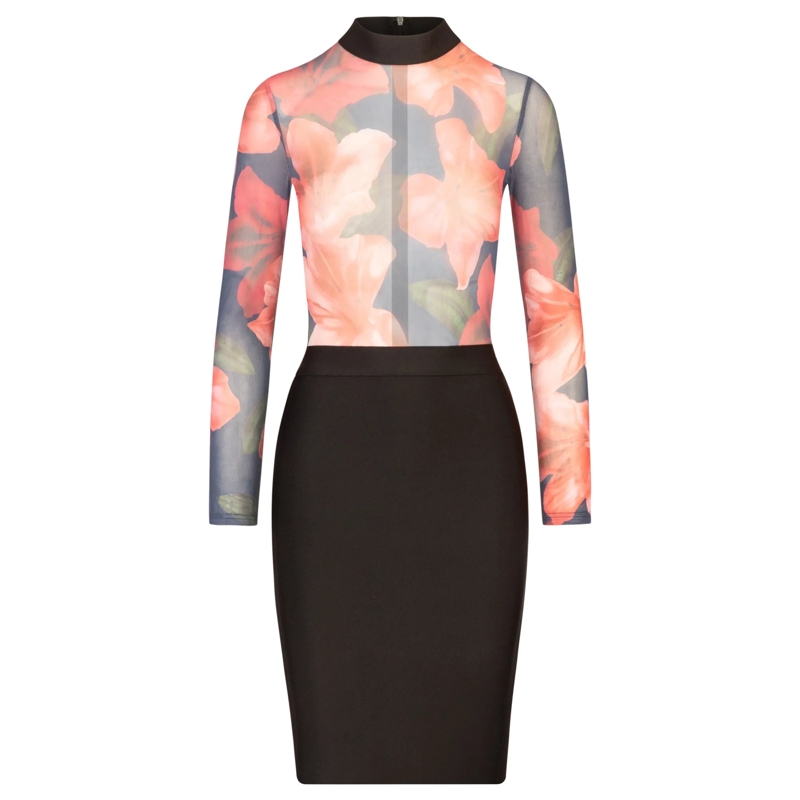 Kraimod Midikleid Bandagekleid rot