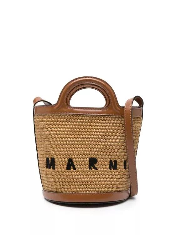 Marni Beuteltasche - Light Brown Small Tropicalia Bucket Bag - Gr. unisize - in Braun - für Damen