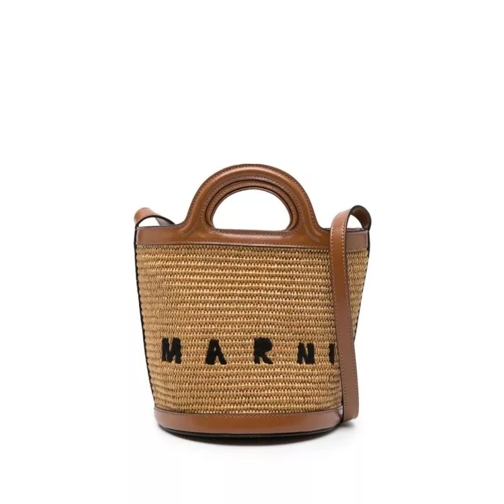 Marni Light Brown Small Tropicalia Bucket Bag Brown Bucket Bag