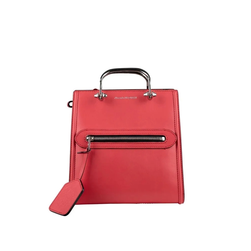 Alexander McQueen Schultertasche The Short Story Handbag Burgundy