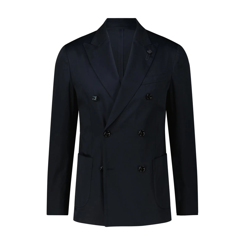 Lardini Anzugjacke Sakko aus Baumwolle blau