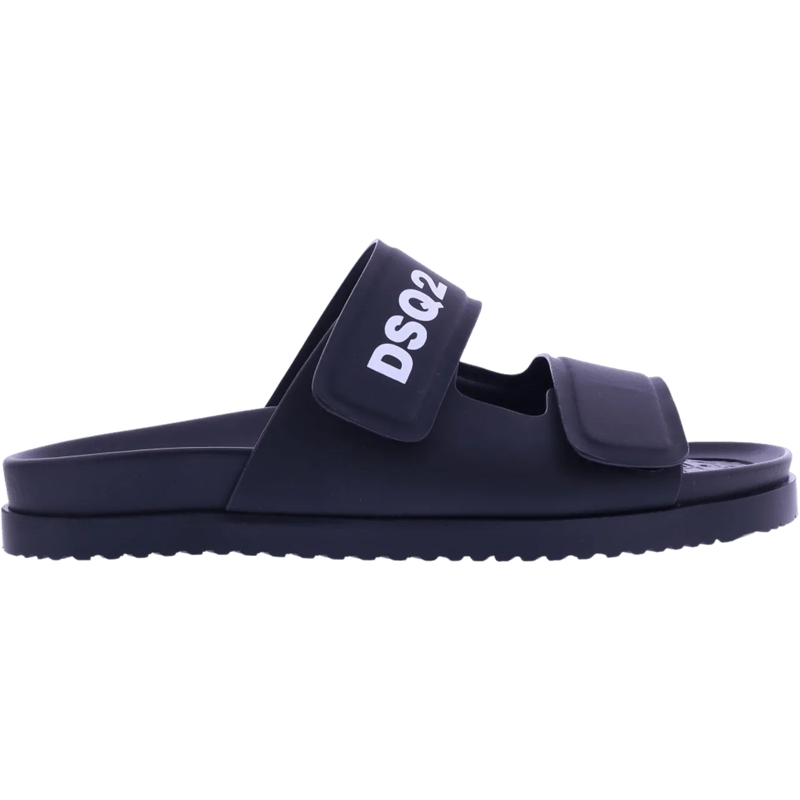Dsquared2 Claquettes Heren Flat Sandals schwarz