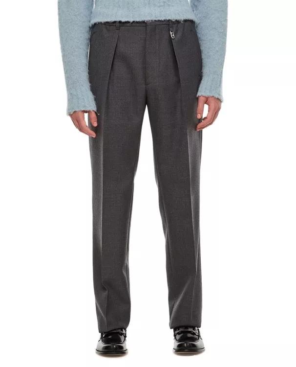 Fendi - Trousers Wool Crepe - Größe 50 - blau