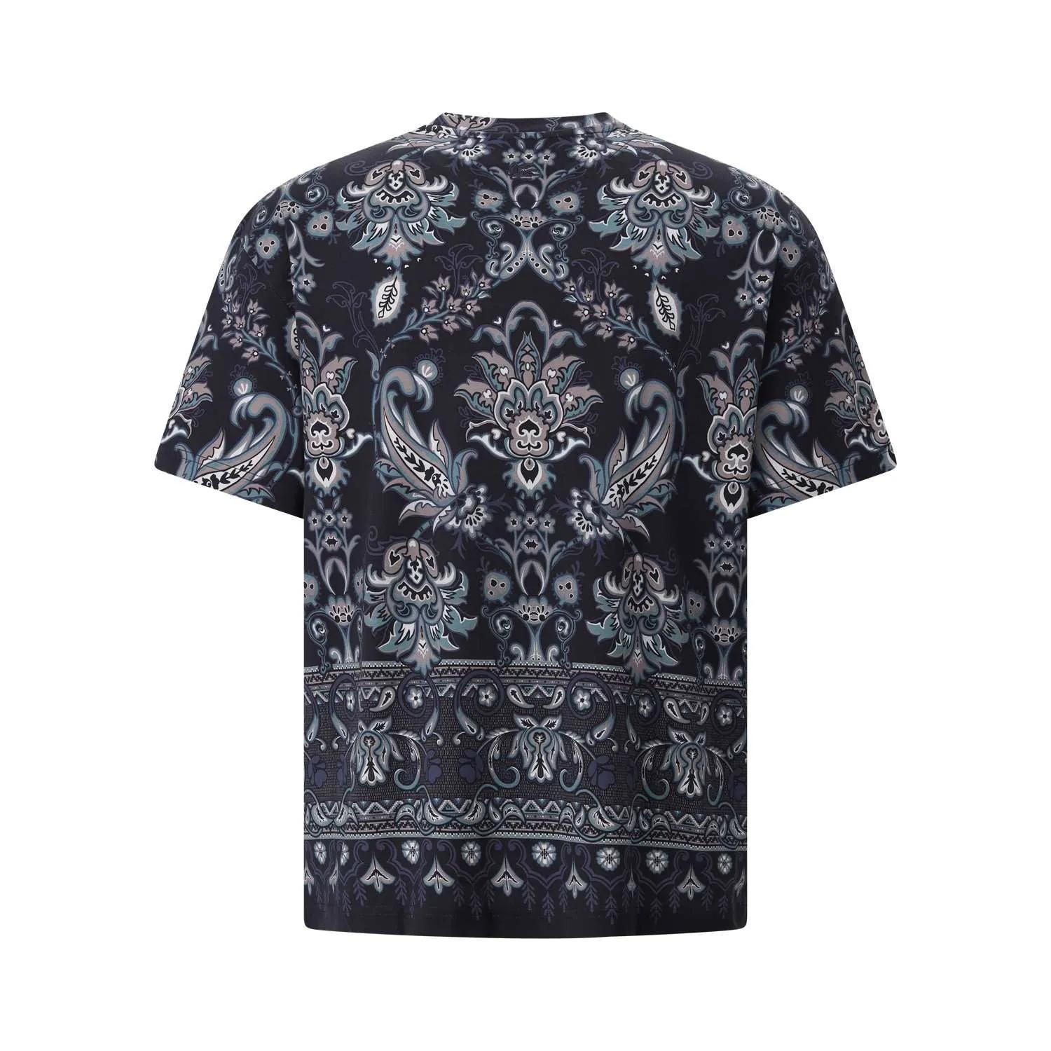 Etro - T-Shirt mit Paisley-Muster - Größe S - blau