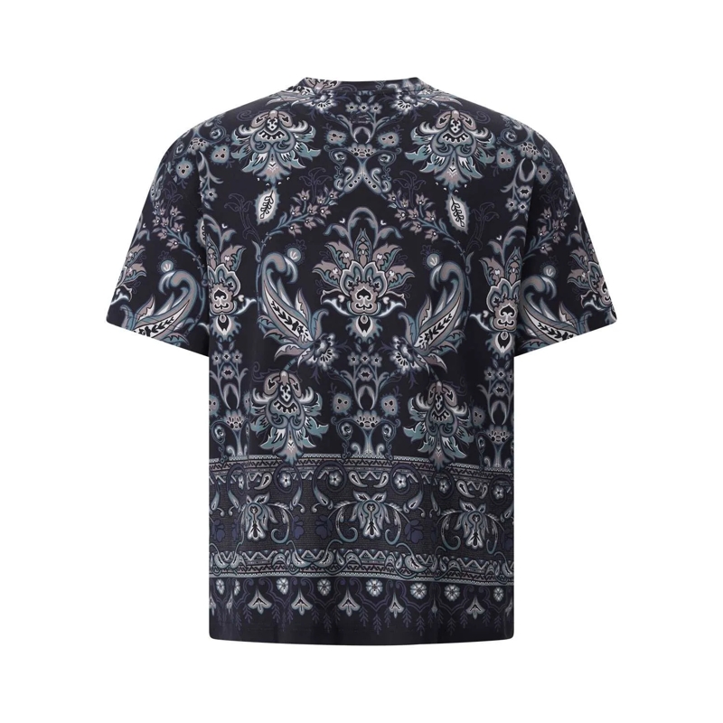 Etro T-Shirt T-Shirt mit Paisley-Muster blau