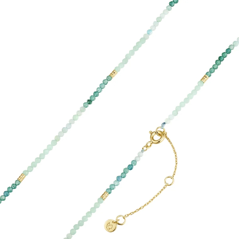 Glanzstücke München Mittellange Halskette Sterling Silber Halskette Amazonit gold(Image 3)