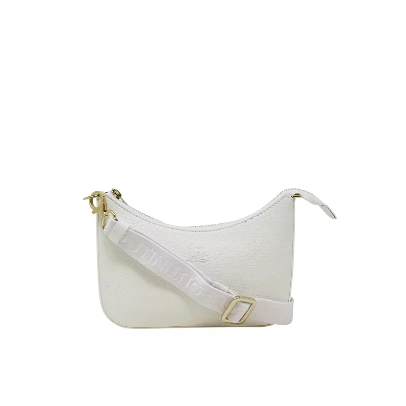 Christian Louboutin Mini Tas White Leather Loubila Chain Minibag White