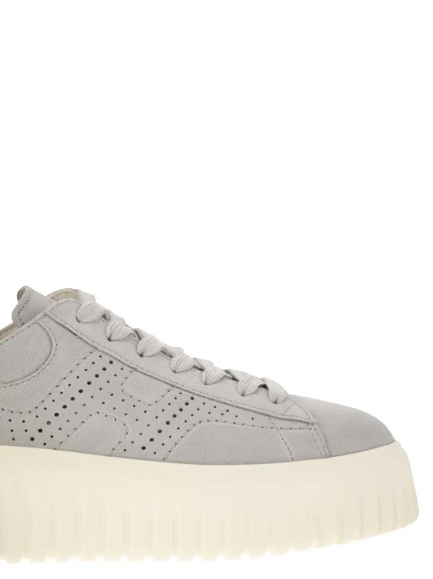 Thumbnail - Hogan Low-Top Sneaker - H-Stripes - Suede Trainers - Gr. 36,5 (EU) - in Grau - für Damen