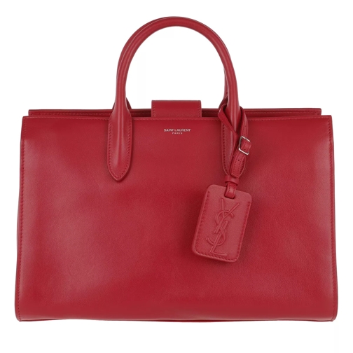 Saint Laurent Jane Tote Medium Cabas Rouge Eros Rymlig shoppingväska