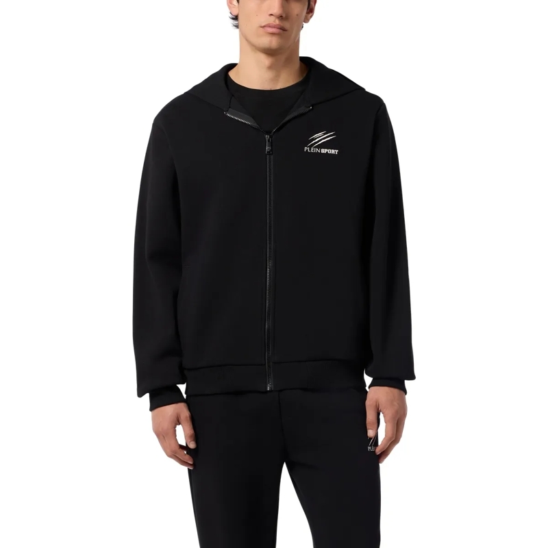 Plein Sport Top Pique Zip Hoodie Icon schwarz(Image 3)