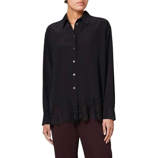 Paul Smith Chemisiers Chemise oversize noir bas dentelle soie W1R 359B N schwarz