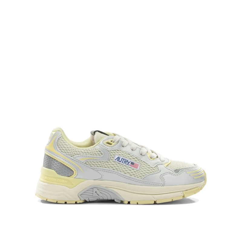 Autry International Lage-top sneaker Running-Inspired Mesh And Leather Sneakers White