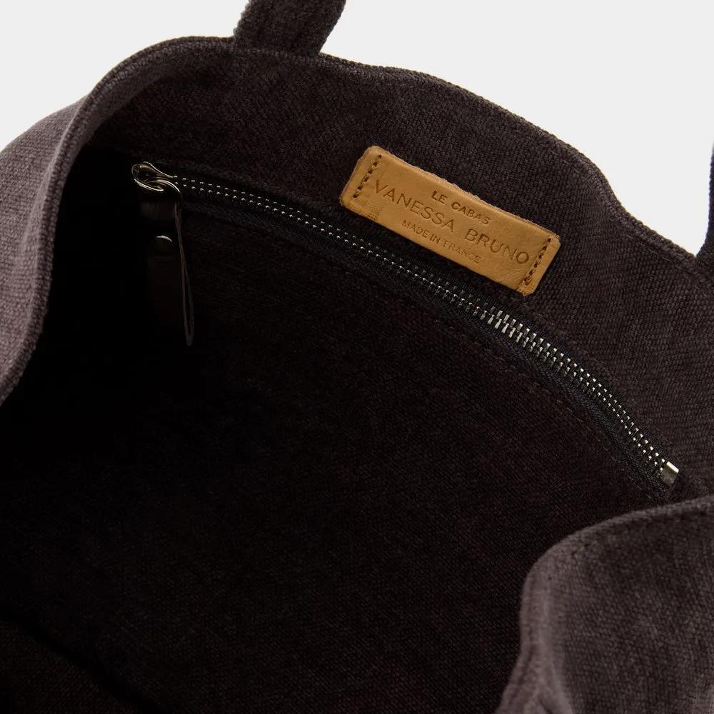 Vanessa Bruno Totes L Shopper Bag Linen Black in zwart