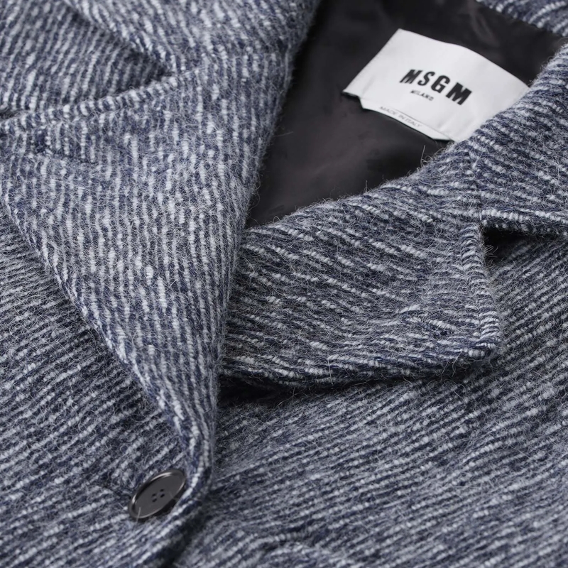 MSGM Übergangsjacke Jacke aus Alpakawolle blau(Image 3)