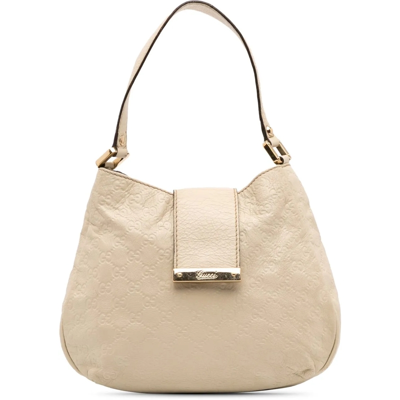 Gucci Sac à bandoulière Medium Guccissima New Ladies Hobo weiß