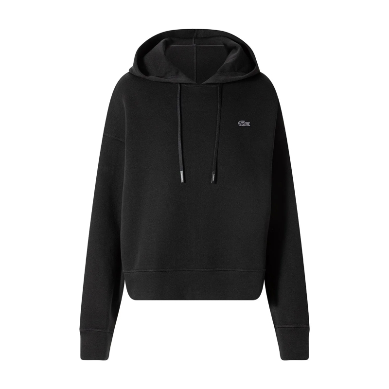 Lacoste Pull Hoodie mit Logo schwarz