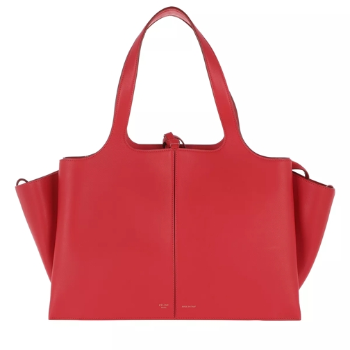 Celine Tri-Fold Medium Shopper Bright Red Borsa da shopping