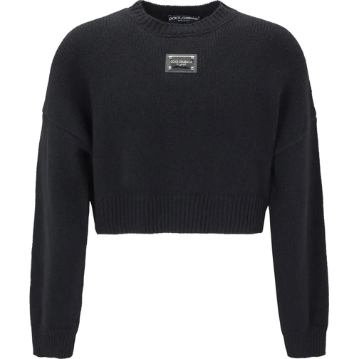 Dolce&Gabbana Sweatshirts Dolce & Gabbana Cropped Pullover schwarz