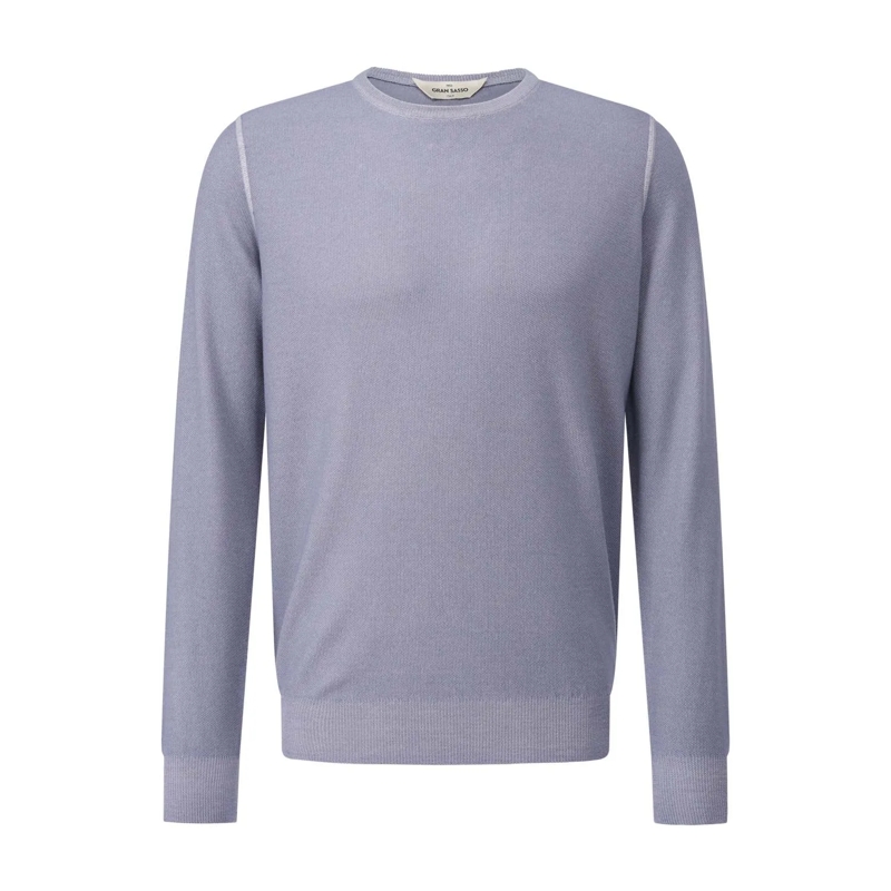 Gran Sasso  Feiner Strickpullover aus Schurwolle Blau