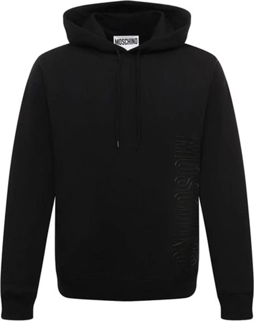 Thumbnail - Moschino - Classic Hooded Sweatshirt With Embossed Logo Detai - Größe L - schwarz
