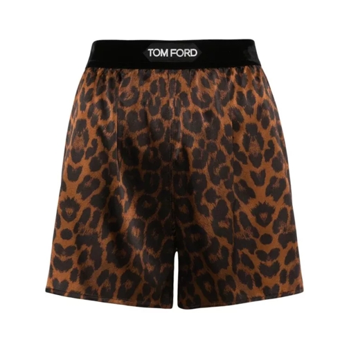 Tom Ford Multicolor Leopard Shorts Brown 
